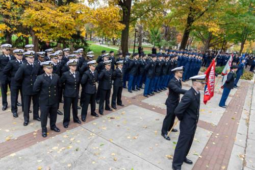 Ohio State honors Buckeye veterans at annual Rock Ceremony.